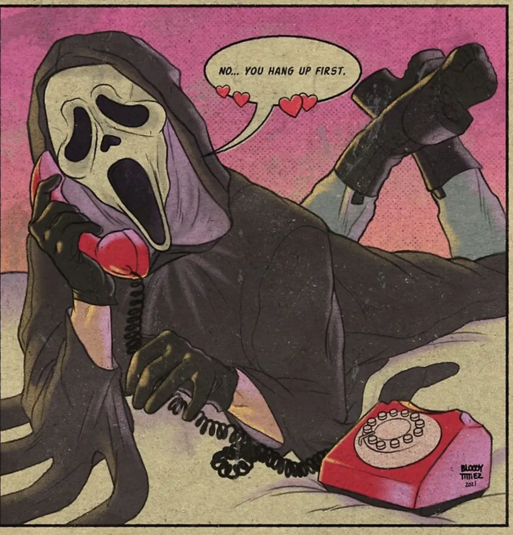 Ghostface phone comic art
